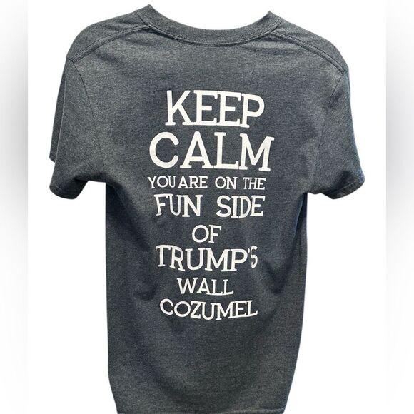 EUC Gildan Unisex Gray Graphic Cozumel T-Shirt - Size Small - Picture 5 of 6